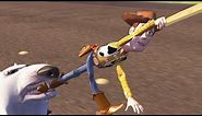 Toy Story (1995) - Scud vs Woody, Buzz Chase Scene