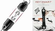 KeySmart MagConnect - Quick, Secure Key Attachment to Bag, Purse & Belt - Easy Access to Keys (1 Pack) Bundle Flex - Compact Key Holder and Keychain Organizer (up to 8 Keys, Black)