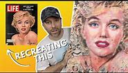 Recreating a 1960s Marilyn Monroe Magazine Cover - Painting on Vintage Ads