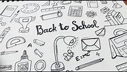Back To School Doodle | Easy School Doodle
