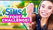 PLAYING THE SIMS 4 WITH MY FOOT! [ House Building Challenge ]