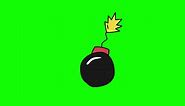 Download Cartoon Bomb burst explosion icon loop Animation video transparent background with alpha channel. for free