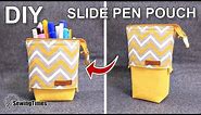DIY SLIDE PEN POUCH 필통만들기 | Stand pencil case sewing tutorial | fun&easy zipper pouch [sewingtimes]