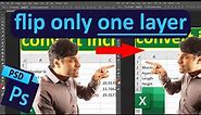 How to flip only one layer in Photoshop