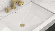 Ruvati 18 x 13 inch Undermount Bathroom Sink White Rectangular Porcelain Ceramic with Overflow - RVB0720