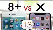 iPhone 8 Plus Vs iPhone X On iOS 13! (Speed Comparison) (BETA)