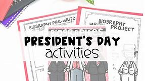 Presidents' Day Activities in 3rd Grade - The Friendly Teacher