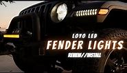 Installing and Reviewing Loyo LED Fender Lights for Jeep Wranglers and Gladiators!