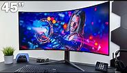 BEST Curved GAMING Monitor | LG 45" OLED 240Hz 45GR95QE REVIEW
