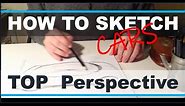 How to draw a car step by step tutorial - Top View Perspective, Luciano Bove