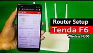 Tenda F6 | Tenda F6 Wifi Router Full Setup | Tenda F6 N300 Wifi Router Setup With Phone