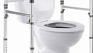 FSA/HSA Eligible Toilet Safety Rails, Adjustable Toilet Safety Frame for Elderly, Seniors, Handicap & Disabled, Toilet Frame with Handles, Foldable Handicap Toilet Rails Fit Any Toilets (300 LB)