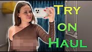 (2024) Transparent Try On Haul At The Mall | See Through Clothing [4K]