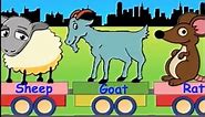 Learn Animal Train - learning animals video for kids