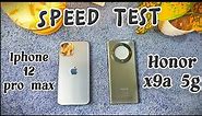 Iphone 12 pro max vs. Honor X9a 5g | Speed Test | Honor X9a 5g vs. Iphone 12 pro max