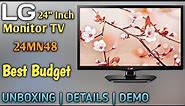 LG 24" inch LED Monitor Tv 24MN48 Unboxing & Demo @Mehrotra Electronics