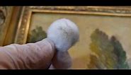 Cleaning A Dirty Antique Oil Painting By Georgio Guidoni...