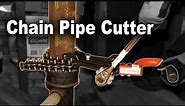 How to Cut a Cast Iron Pipe using a Ridgid Pipe Cutter