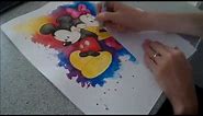 Minnie and Mickey Mouse Splash - Speed painting by Fiona-Clarke.com