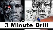 How to Draw the Terminator in 3 Minutes - Arnold