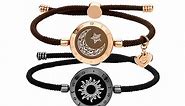 Sun&Moon Touch Bracelets with Milan Rope(Black Brown)
