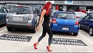 Victoria Reviews Pleaser 6 Inch Red Single Sole High Heel Pumps Shoe With Try Out Walking Unboxing