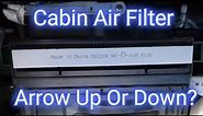 Cabin Air Filter Arrow Up Or Down Air Flow Direction
