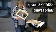 Canvas printing on the Epson XP-15000 printer. Using A3+ sheet canvas for an A4 stretched print