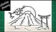 How to Draw Mount Fuji Step by Step