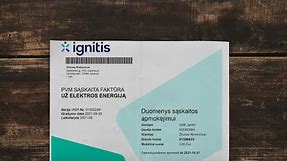Proof of address: Ignitis utility bill PSD template free download
