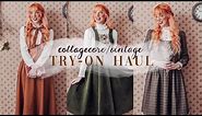 A *Cottagecore & Vintage Aesthetic* Clothing Haul + Try-on | Thrifting Tips Outfit Inspo! 2021