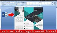 How to make Brochure Design in Microsoft office word (ms word) | make awesome brochure design |