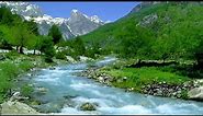 4k Mountain River flowing in Albania theth. Relaxing River, White Noise, Nature Sounds for Sleeping.