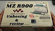 Sony MZ R900 minidisc Walkman unboxing and review