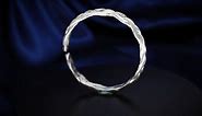 Sterling Silver Cuff Bracelet for Women Braided Bangle