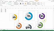Info-graphics: Group of Circle Charts in Excel