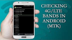 How to Check Supported 4G/LTE Bands on Android (Mediatek )