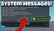 How To Create SYSTEM MESSAGES With TextChatService (Roblox Studio)