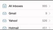 How to view All Inboxes - all in one - gmail yahoo hotmail Mail app iPhone iPad iPod
