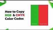 Copy RGB and CMYK color number in CorelDraw