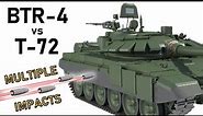 BTR-4 vs T-72 Multiple Impact Simulation | 30mm 3UBR8 APDS Armour Piercing Simulation