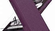 FNTCASE for Google Pixel 7a Case: Dual Layer Protective Heavy Duty Cell Phone Cover Rugged Shockproof with Non Slip Textured Back - Military Protection Bumper Tough - 2023, 6.1inch (Burgundy Purple)