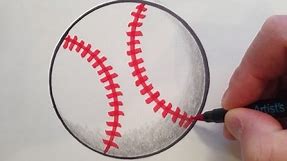 How to Draw a Baseball - Easy and Fast