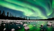 Northern light in Swedish Lapland - real time video!