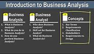 Intro to Business Analysis