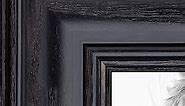 ArtToFrames 24x36 Inch Black Picture Frame, This 1.25" Custom Wood Poster Frame is Black Stain on Solid Red Oak, for Your Art or Photos, WOM0066-59504-YBLK-24x36