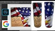 How To Make A Template for A Tapered 20oz Skinny Tumbler Using Any Image & Photoshop |TheCrissyMack