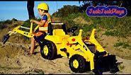 Backhoe Ride On Tractor! Surprise Toy Unboxing | JackJackPlays