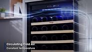 Yeego 24 in. Single Zone 52-Bottles Built-In Wine Cooler Refrigerator with Safety Lock and 5 Removable Shelves YEG-WS24-HD