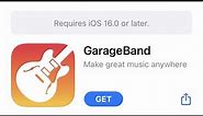 How to install GarageBand in iPhone 6, 6s, 7 || Requires ios 16.0 or later - Applstore issue
